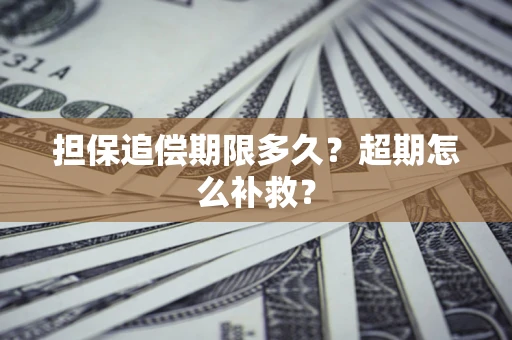 济南担保追偿期限多久？超期怎么补救？