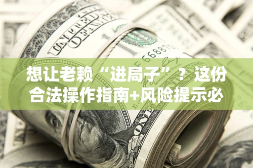 济南想让老赖“进局子”？这份合法操作指南+风险提示必须看！